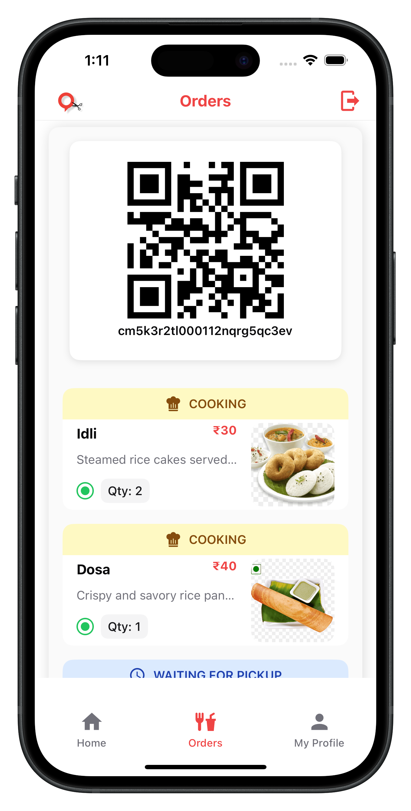 CutTheQ App Interface - Cart and checkout